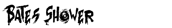 Bates Shower font preview